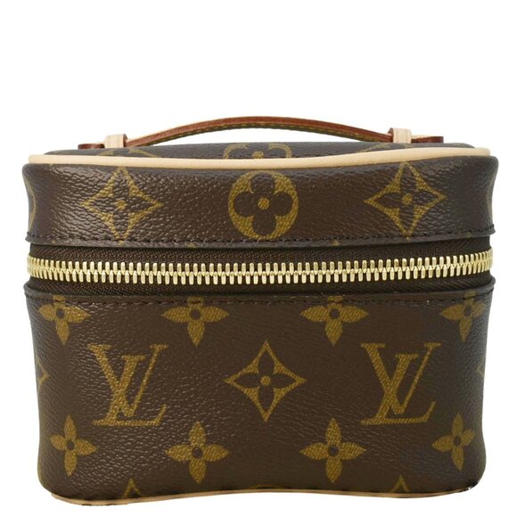 Louis Vuitton Nice Nano Monogram Canvas Toiletry Pouch Brown - Picture 1 of 16